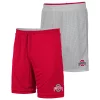 Men's Colosseum Scarlet/Gray Ohio State Buckeyes Wiggum Reversible Logo Shorts