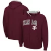 Men's Colosseum Maroon Texas A&M Aggies Arch & Logo 3.0 Full-Zip Hoodie