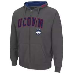 Men's Colosseum Charcoal UConn Huskies Arch & Logo 3.0 Full-Zip Hoodie -Colosseum shop 5367876 ALT2