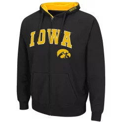 Men's Colosseum Black Iowa Hawkeyes Arch & Logo 3.0 Full-Zip Hoodie -Colosseum shop 5368020 ALT2