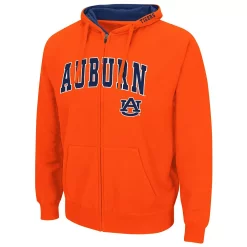 Men's Colosseum Orange Auburn Tigers Arch & Logo 3.0 Full-Zip Hoodie -Colosseum shop 5369316 ALT2