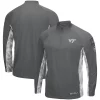 Men's Colosseum Gray/Camo Virginia Tech Hokies OHT Military Appreciation Swoop Quarter-Zip Jacket