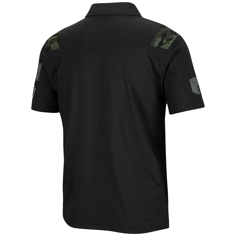 Men's Colosseum Black Iowa State Cyclones OHT Military Appreciation Sierra Team Polo 4 Men's Colosseum Black Iowa State Cyclones OHT Military Appreciation Sierra Team Polo - Image 4