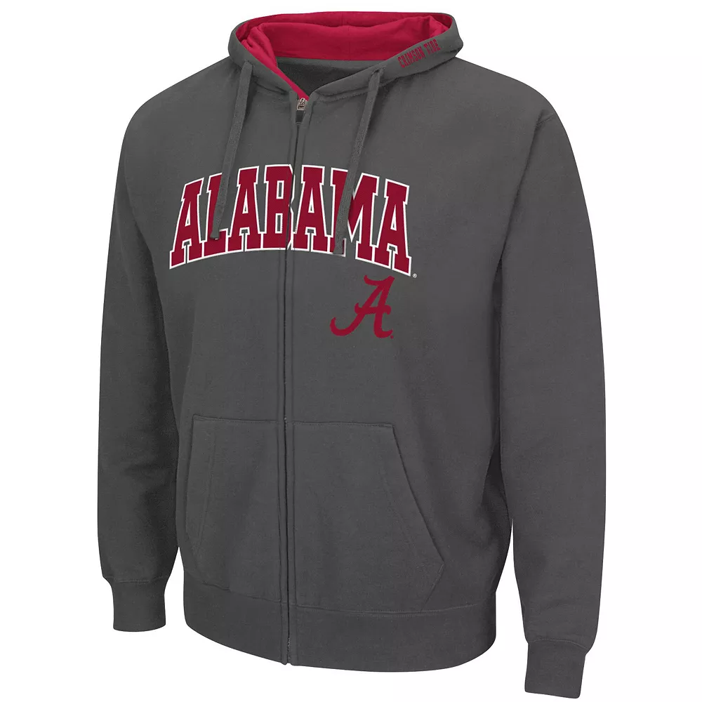Men's Colosseum Charcoal Alabama Crimson Tide Arch & Logo 3.0 Full-Zip Hoodie 2 Men's Colosseum Charcoal Alabama Crimson Tide Arch & Logo 3.0 Full-Zip Hoodie - Image 2