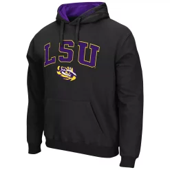 Men's Colosseum Black LSU Tigers Arch & Logo 3.0 Pullover Hoodie -Colosseum shop 5369952 ALT2