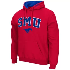 Men's Colosseum Red SMU Mustangs Arch and Logo Pullover Hoodie -Colosseum shop 5370339 ALT2