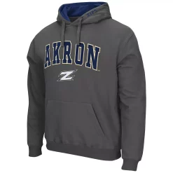 Men's Colosseum Charcoal Akron Zips Arch and Logo Pullover Hoodie -Colosseum shop 5370353 ALT2