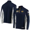 Men's Colosseum Navy Cal Bears OHT Military Appreciation Snow Cruise Raglan 1/4-Zip Jacket
