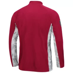 Men's Colosseum Cardinal Arkansas Razorbacks OHT Military Appreciation Snow Cruise Raglan 1/4-Zip Jacket -Colosseum shop 5370569 ALT3