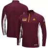 Men's Colosseum Maroon Minnesota Golden Gophers OHT Military Appreciation Snow Cruise Raglan 1/4-Zip Jacket