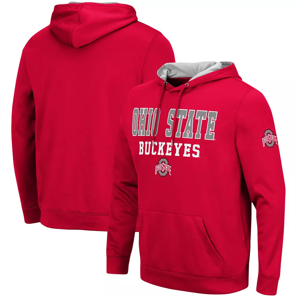 Men's Colosseum Scarlet Ohio State Buckeyes Sunrise Pullover Hoodie 1 Men's Colosseum Scarlet Ohio State Buckeyes Sunrise Pullover Hoodie