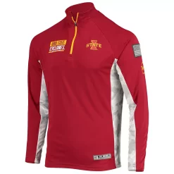 Men's Colosseum Cardinal Iowa State Cyclones OHT Military Appreciation Snow Cruise Raglan 1/4-Zip Jacket -Colosseum shop 5371916 ALT2