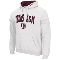 Men's Colosseum White Texas A&M Aggies Arch & Logo 3.0 Pullover Hoodie -Colosseum shop 5372384 ALT2