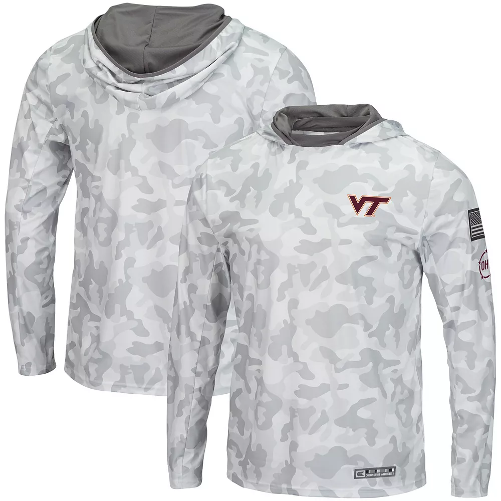 Men's Colosseum Arctic Camo Virginia Tech Hokies OHT Military Appreciation Long Sleeve Hoodie Top 1 Men's Colosseum Arctic Camo Virginia Tech Hokies OHT Military Appreciation Long Sleeve Hoodie Top