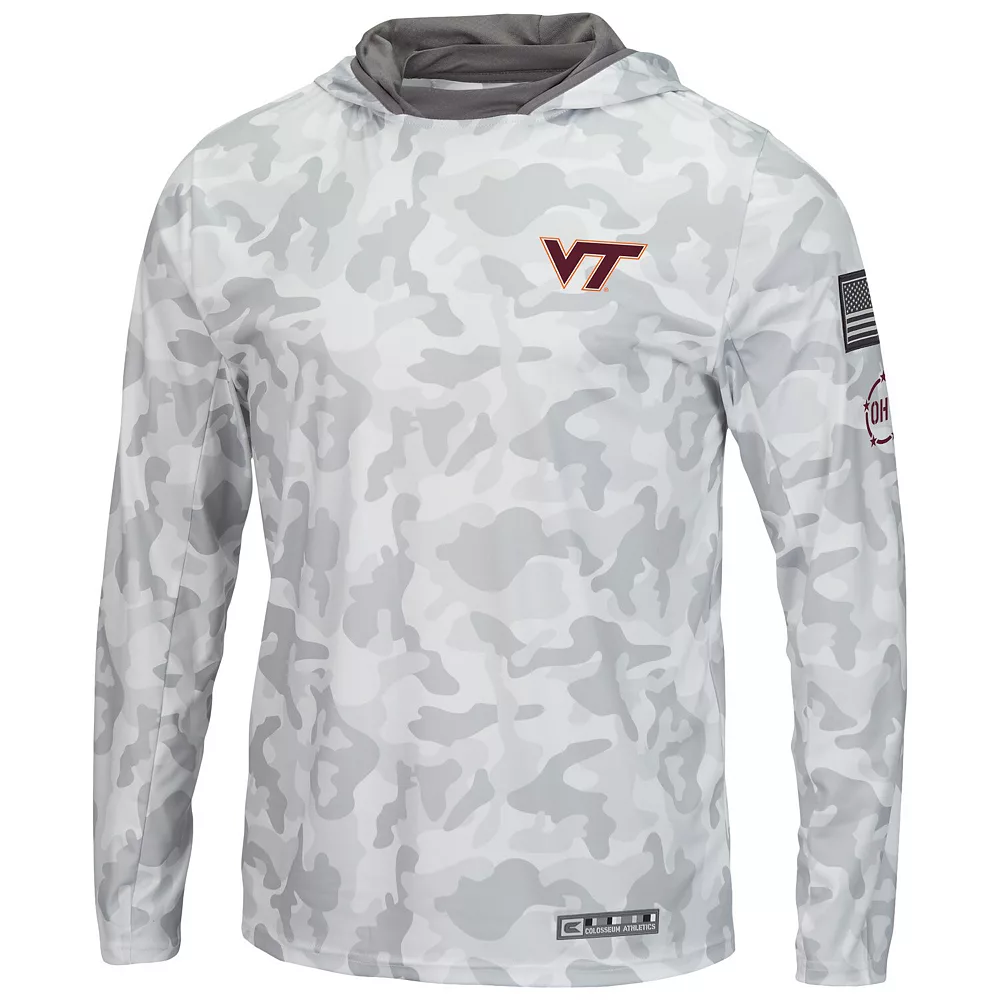 Men's Colosseum Arctic Camo Virginia Tech Hokies OHT Military Appreciation Long Sleeve Hoodie Top 3 Men's Colosseum Arctic Camo Virginia Tech Hokies OHT Military Appreciation Long Sleeve Hoodie Top - Image 3
