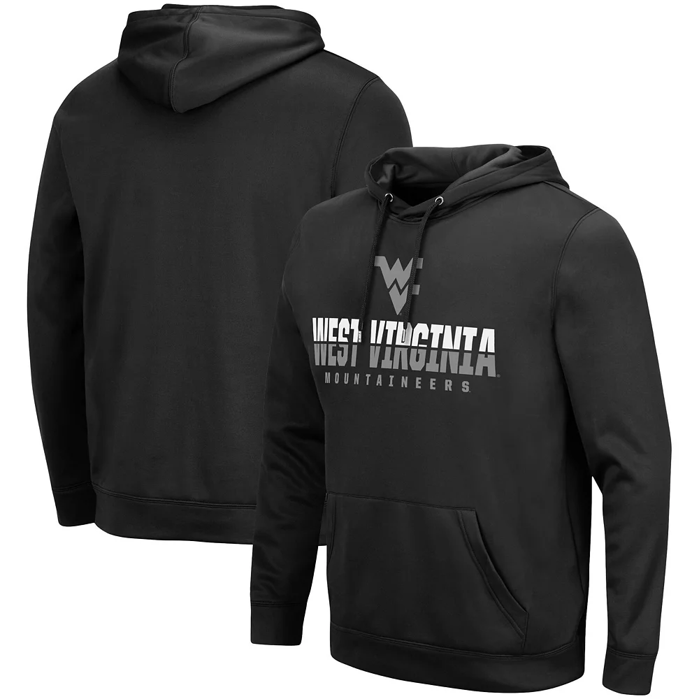 Men's Colosseum Black West Virginia Mountaineers Lantern Pullover Hoodie 1 Men's Colosseum Black West Virginia Mountaineers Lantern Pullover Hoodie