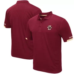 Men's Colosseum Maroon Boston College Eagles Logo Santry Polo