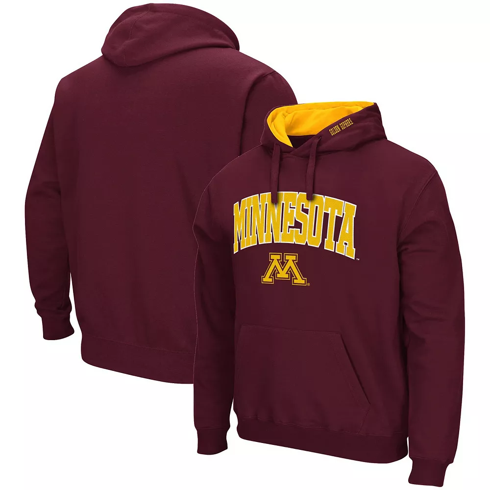 Men's Colosseum Maroon Minnesota Golden Gophers Arch & Logo 3.0 Pullover Hoodie 1 Men's Colosseum Maroon Minnesota Golden Gophers Arch & Logo 3.0 Pullover Hoodie
