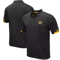 Men's Colosseum Black Missouri Tigers Logo Santry Polo