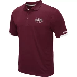 Men's Colosseum Maroon Mississippi State Bulldogs Logo Santry Polo -Colosseum shop 5373766 ALT2