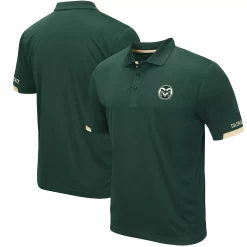 Men's Colosseum Green Colorado State Rams Logo Santry Polo