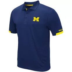 Men's Colosseum Navy Michigan Wolverines Logo Santry Polo -Colosseum shop 5373909 ALT2