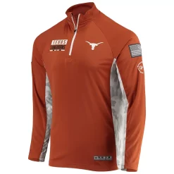 Men's Colosseum Texas Orange Texas Longhorns OHT Military Appreciation Snow Cruise Raglan 1/4-Zip Jacket -Colosseum shop 5374256 ALT2