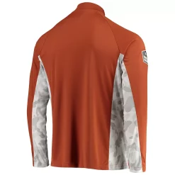 Men's Colosseum Texas Orange Texas Longhorns OHT Military Appreciation Snow Cruise Raglan 1/4-Zip Jacket -Colosseum shop 5374256 ALT3