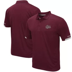 Men's Colosseum Maroon Montana Grizzlies Logo Santry Polo