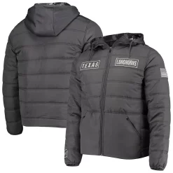 Men's Colosseum Charcoal Texas Longhorns OHT Military Appreciation Digital Camo Detail Full-Zip Puffer Jacket