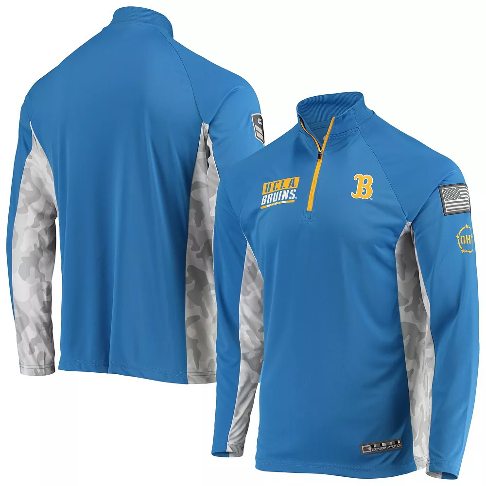 Men's Colosseum Blue UCLA Bruins OHT Military Appreciation Snow Cruise Raglan 1/4-Zip Jacket 1 Men's Colosseum Blue UCLA Bruins OHT Military Appreciation Snow Cruise Raglan 1/4-Zip Jacket