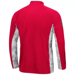 Men's Colosseum Red Wisconsin Badgers OHT Military Appreciation Snow Cruise Raglan 1/4-Zip Jacket -Colosseum shop 5374458 ALT3