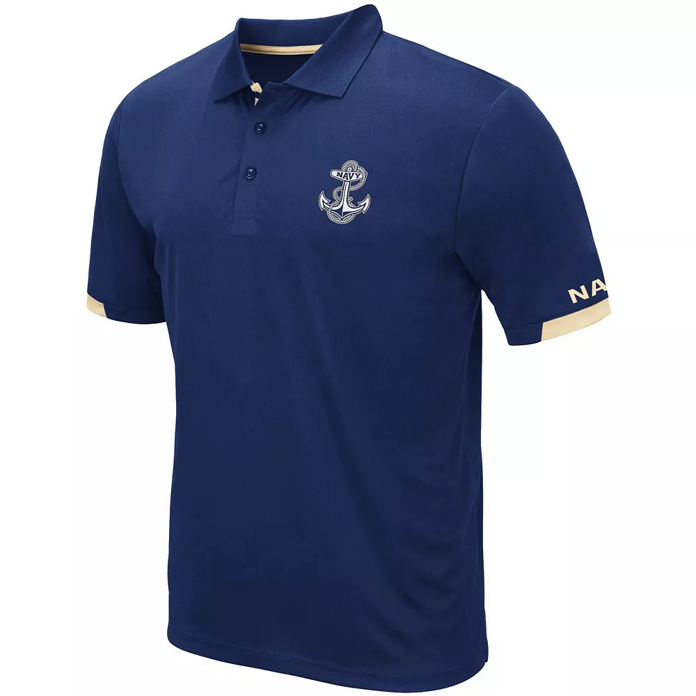 Men's Colosseum Navy Navy Midshipmen Logo Santry Polo 3 Men's Colosseum Navy Navy Midshipmen Logo Santry Polo - Image 3