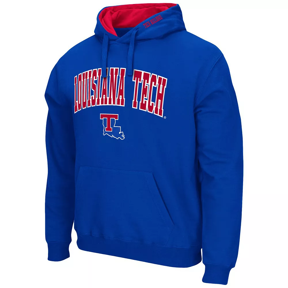 Men's Colosseum Royal Louisiana Tech Bulldogs Arch and Logo Pullover Hoodie 3 Men's Colosseum Royal Louisiana Tech Bulldogs Arch and Logo Pullover Hoodie - Image 3