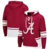 Men's Colosseum Crimson Alabama Crimson Tide Lace Up 3.0 Pullover Hoodie