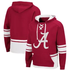 Men's Colosseum Crimson Alabama Crimson Tide Lace Up 3.0 Pullover Hoodie