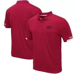 Men's Colosseum Cardinal Arkansas Razorbacks Logo Santry Polo