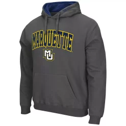 Men's Colosseum Charcoal Marquette Golden Eagles Arch and Logo Pullover Hoodie -Colosseum shop 5376065 ALT2