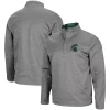 Men's Colosseum Heathered Charcoal Michigan State Spartans Roman Pullover Jacket