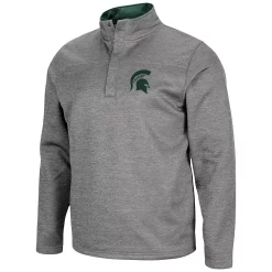 Men's Colosseum Heathered Charcoal Michigan State Spartans Roman Pullover Jacket 5 Men's Colosseum Heathered Charcoal Michigan State Spartans Roman Pullover Jacket -Colosseum shop 5376400 ALT2