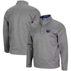 Men's Colosseum Heathered Charcoal Penn State Nittany Lions Roman Pullover Jacket