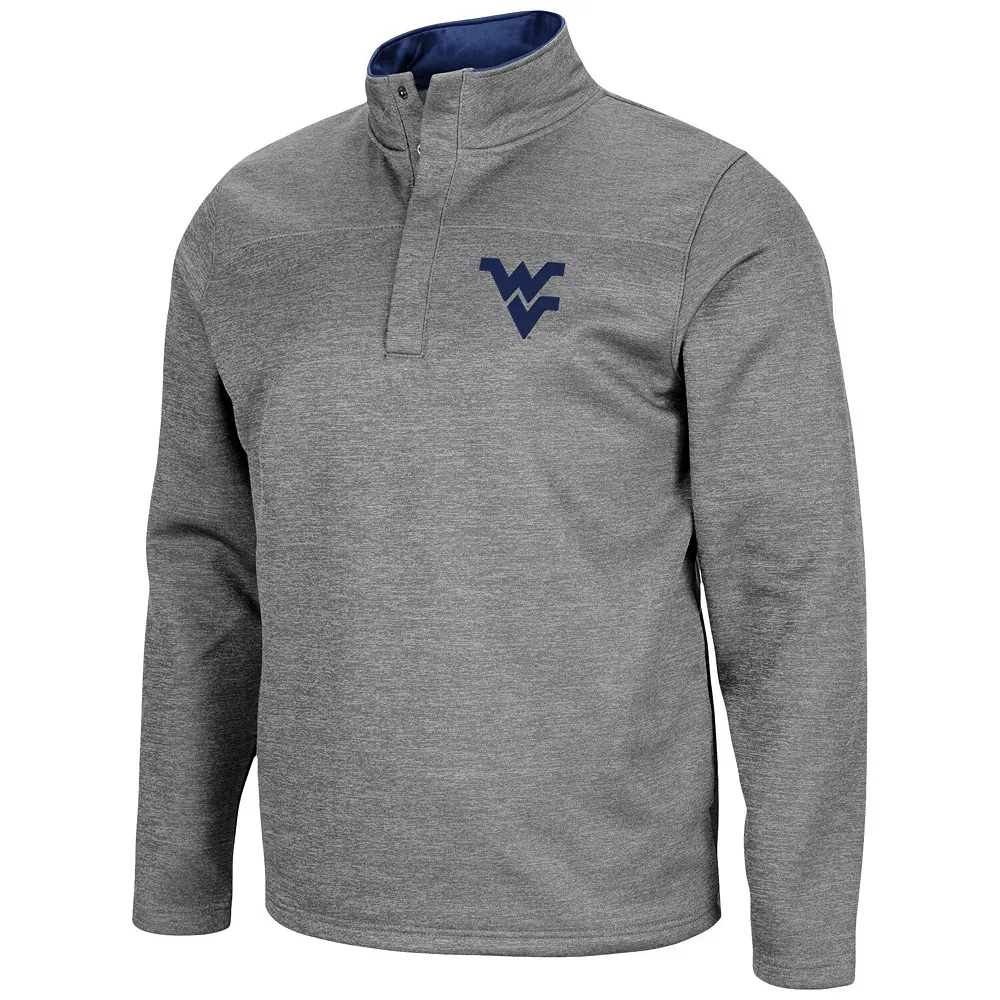 Men's Colosseum Heathered Charcoal West Virginia Mountaineers Roman Pullover Jacket 3 Men's Colosseum Heathered Charcoal West Virginia Mountaineers Roman Pullover Jacket - Image 3