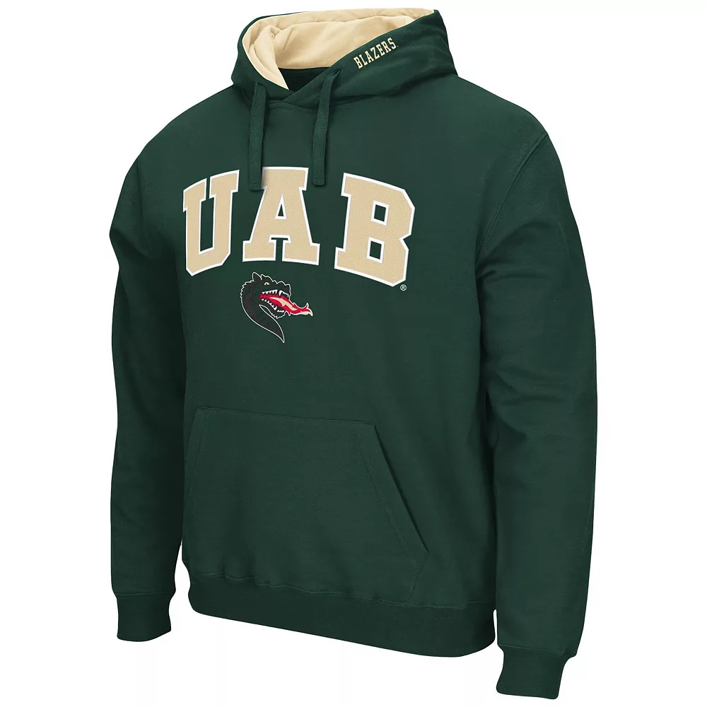 Men's Colosseum Green UAB Blazers Arch and Logo Pullover Hoodie 3 Men's Colosseum Green UAB Blazers Arch and Logo Pullover Hoodie - Image 3