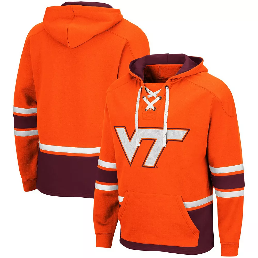 Men's Colosseum Orange Virginia Tech Hokies Lace Up 3.0 Pullover Hoodie 2 Men's Colosseum Orange Virginia Tech Hokies Lace Up 3.0 Pullover Hoodie - Image 2