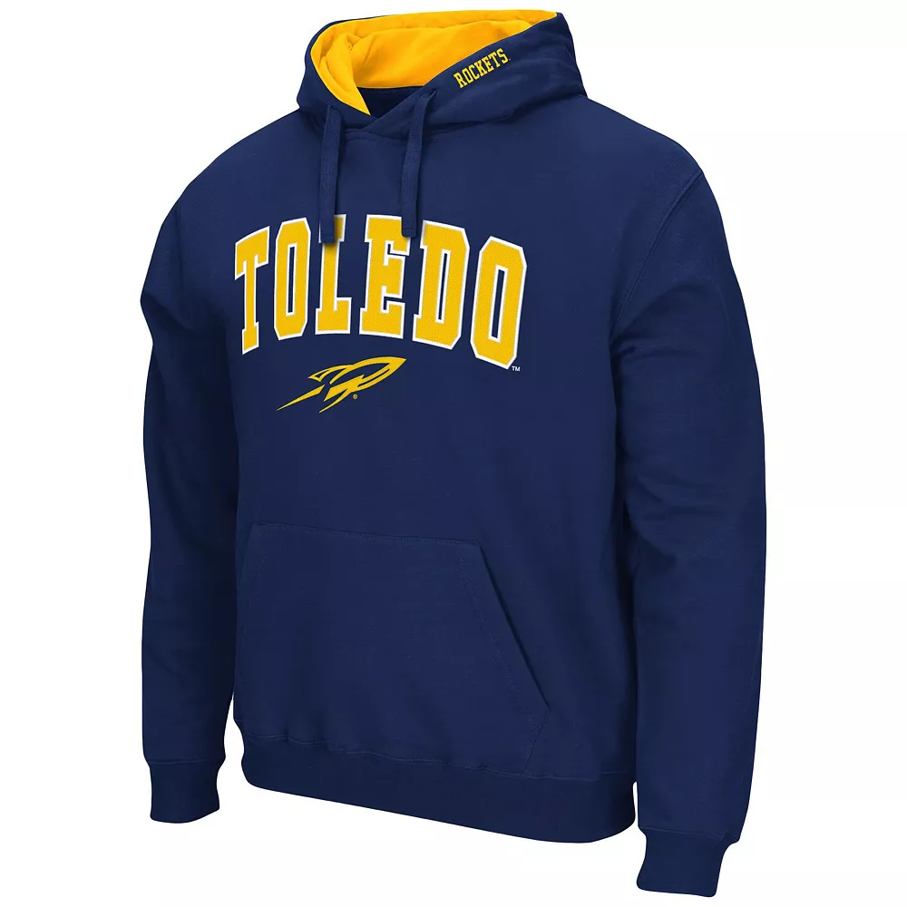 Men's Colosseum Navy Toledo Rockets Arch and Logo Pullover Hoodie 3 Men's Colosseum Navy Toledo Rockets Arch and Logo Pullover Hoodie - Image 3