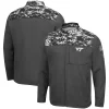 Men's Colosseum Charcoal Virginia Tech Hokies OHT Military Appreciation Digi Camo Full-Zip Jacket