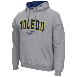 Men's Colosseum Heathered Gray Toledo Rockets Arch and Logo Pullover Hoodie -Colosseum shop 5379526 ALT2