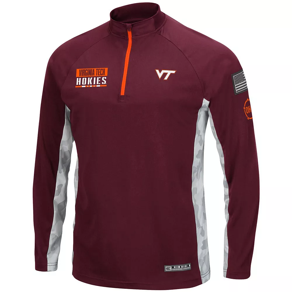 Men's Colosseum Maroon Virginia Tech Hokies OHT Military Appreciation Snow Cruise Raglan 1/4-Zip Jacket 3 Men's Colosseum Maroon Virginia Tech Hokies OHT Military Appreciation Snow Cruise Raglan 1/4-Zip Jacket - Image 3