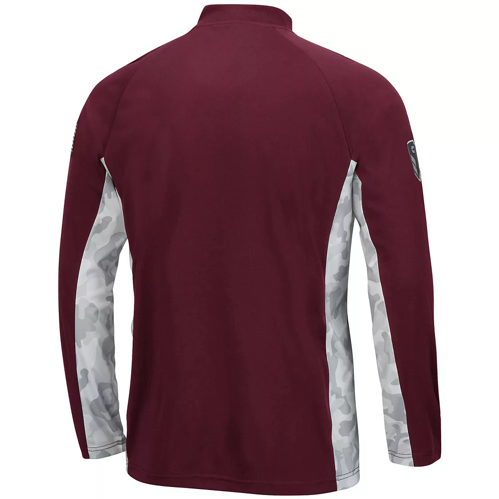 Men's Colosseum Maroon Virginia Tech Hokies OHT Military Appreciation Snow Cruise Raglan 1/4-Zip Jacket 4 Men's Colosseum Maroon Virginia Tech Hokies OHT Military Appreciation Snow Cruise Raglan 1/4-Zip Jacket - Image 4