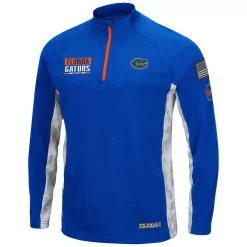Men's Colosseum Royal Florida Gators OHT Military Appreciation Snow Cruise Raglan 1/4-Zip Jacket -Colosseum shop 5380805 ALT2